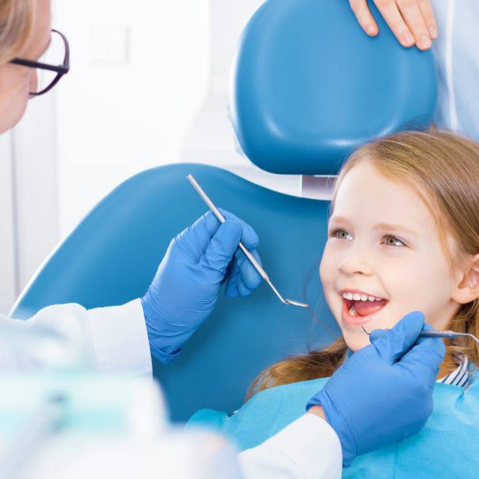 a child undergoing the dental crown process