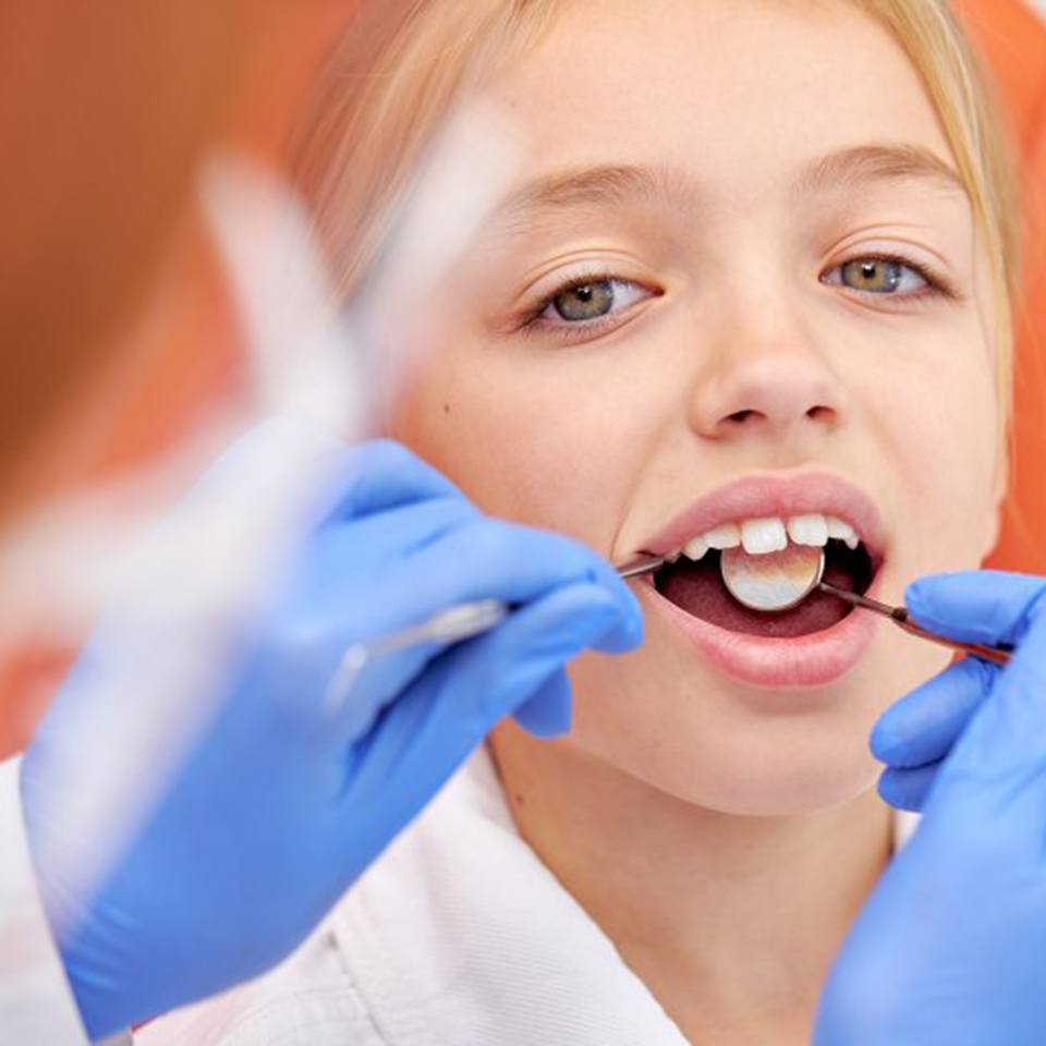 a child patient undergoing dental care